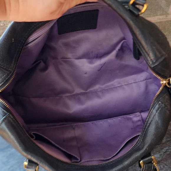 COACH Vintage Y2K 61320-25601 Black Leather Poppy East West Satchel Hand Bag - Picture 13 of 16